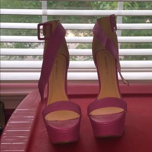 Shoe Republic LA strap platform heels